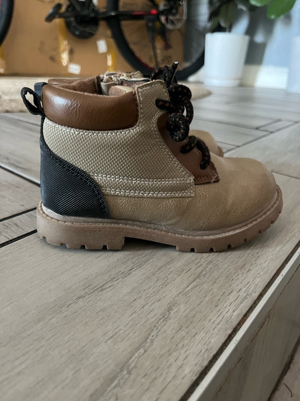 Carter's Tan and Brown Kids Hiking Boots